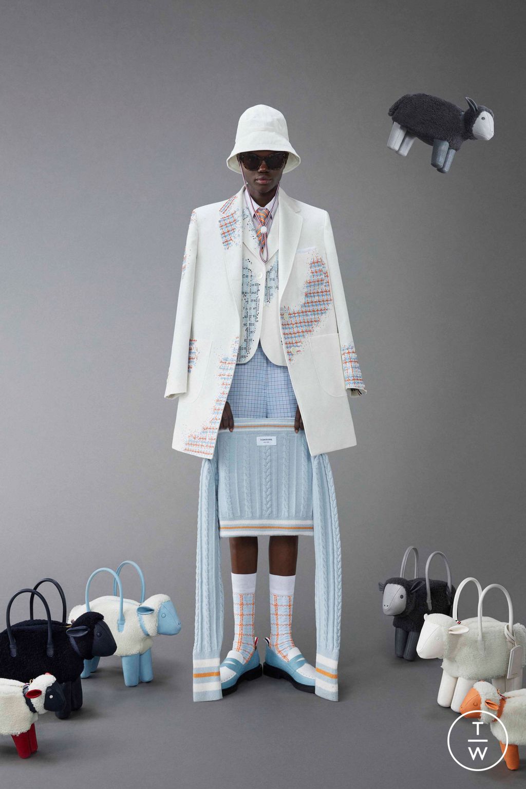 Fashion Week New York Resort 2024 look 18 from the Thom Browne collection womenswear