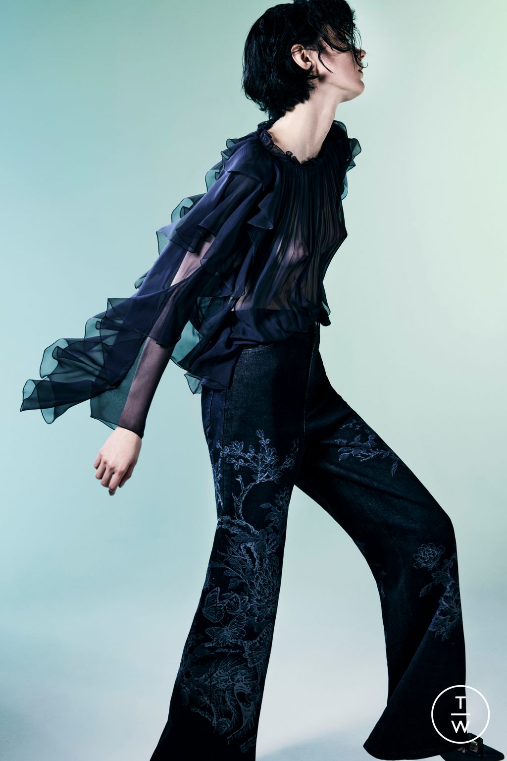 Fashion Week Milan Resort 2025 look 19 from the Alberta Ferretti collection womenswear