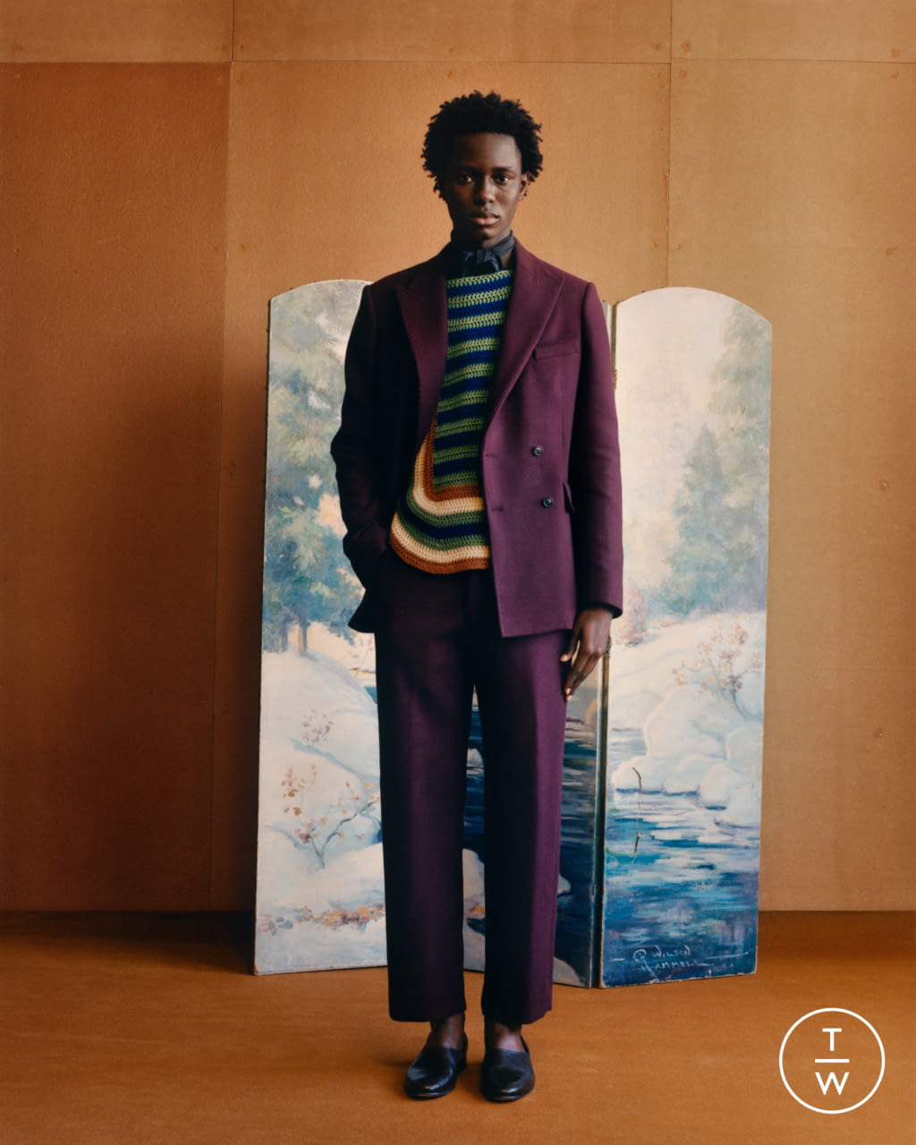 Fashion Week New York Fall/Winter 2021 look 19 from the Bode collection menswear
