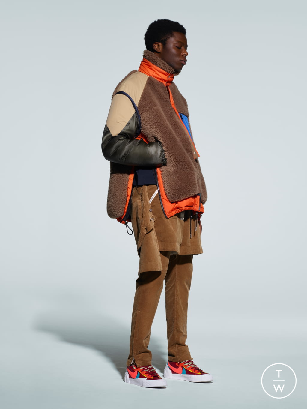Fashion Week Paris Fall/Winter 2021 look 19 from the Sacai collection 男装