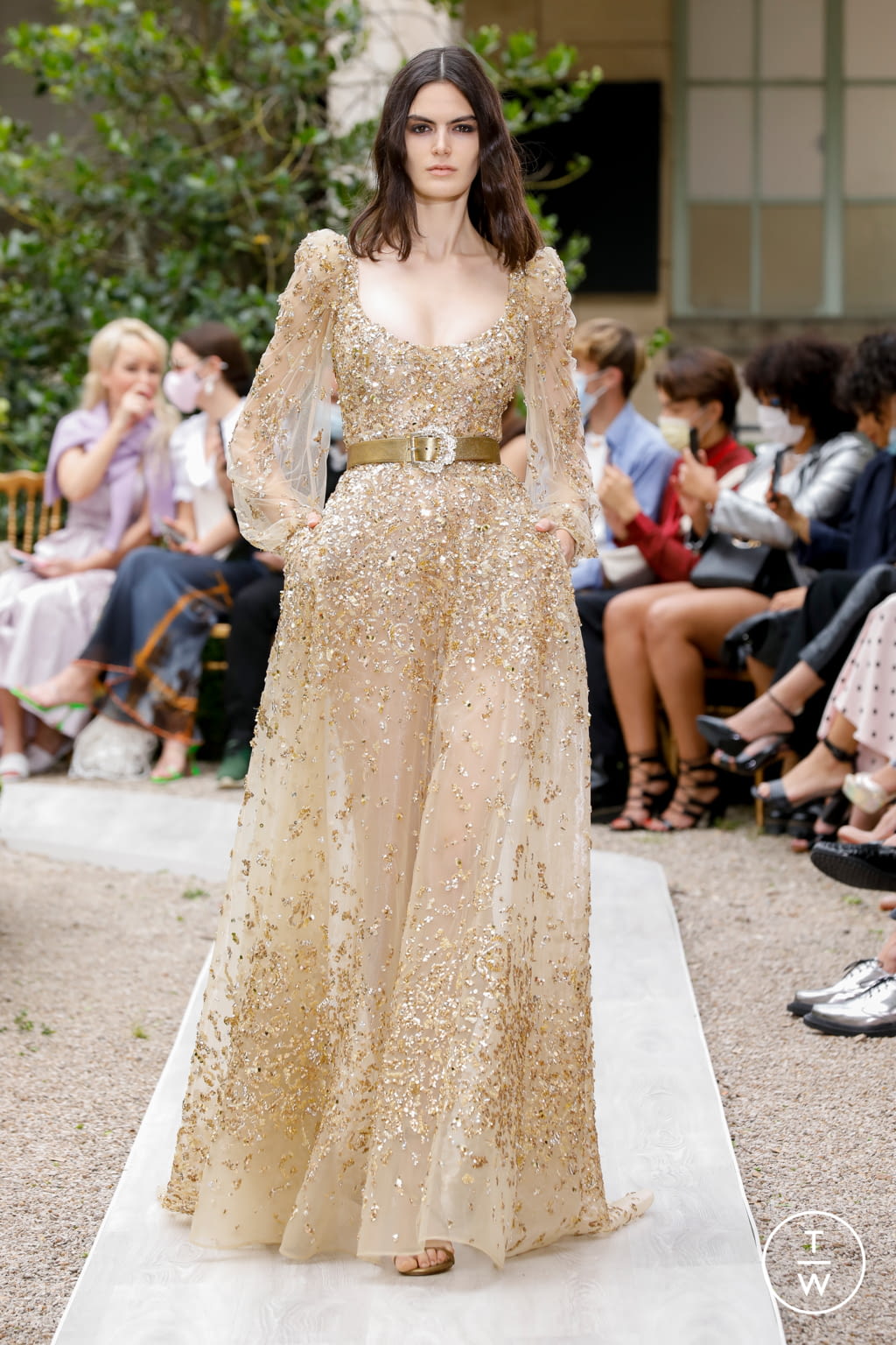 Fashion Week Paris Fall/Winter 2021 look 19 from the Zuhair Murad collection couture