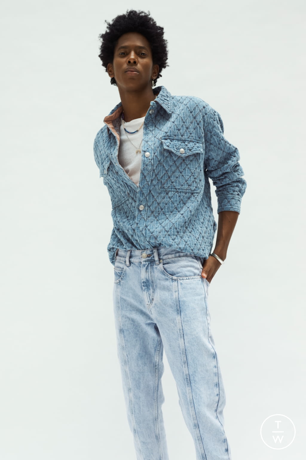 Fashion Week Paris Spring/Summer 2020 look 19 from the Isabel Marant collection 男装