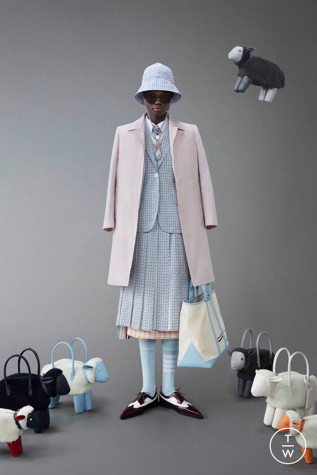 Fashion Week New York Resort 2024 look 19 from the Thom Browne collection womenswear
