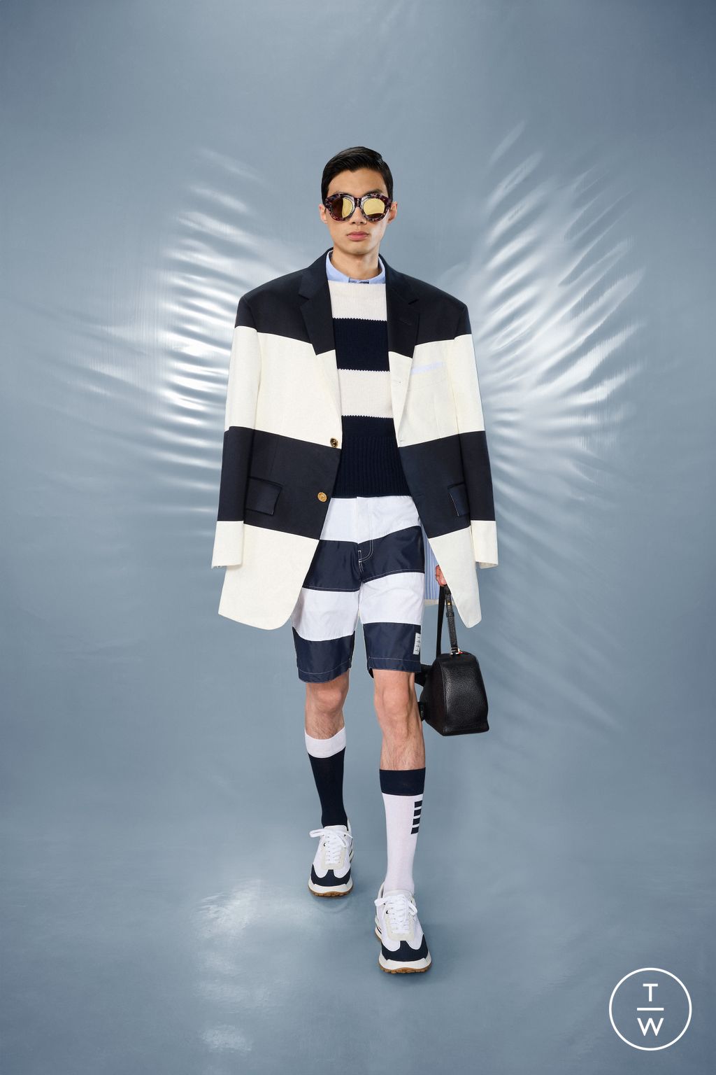 Fashion Week New York Resort 2025 look 20 from the Thom Browne collection menswear