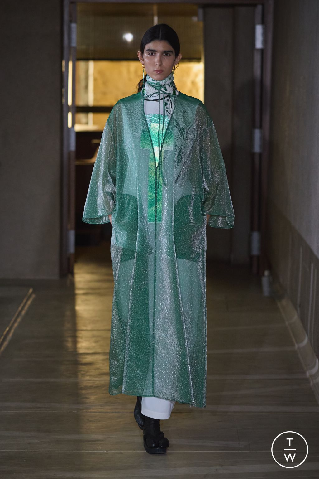 Fashion Week Paris Fall/Winter 2026 look 19 from the Mame Kurogouchi collection womenswear