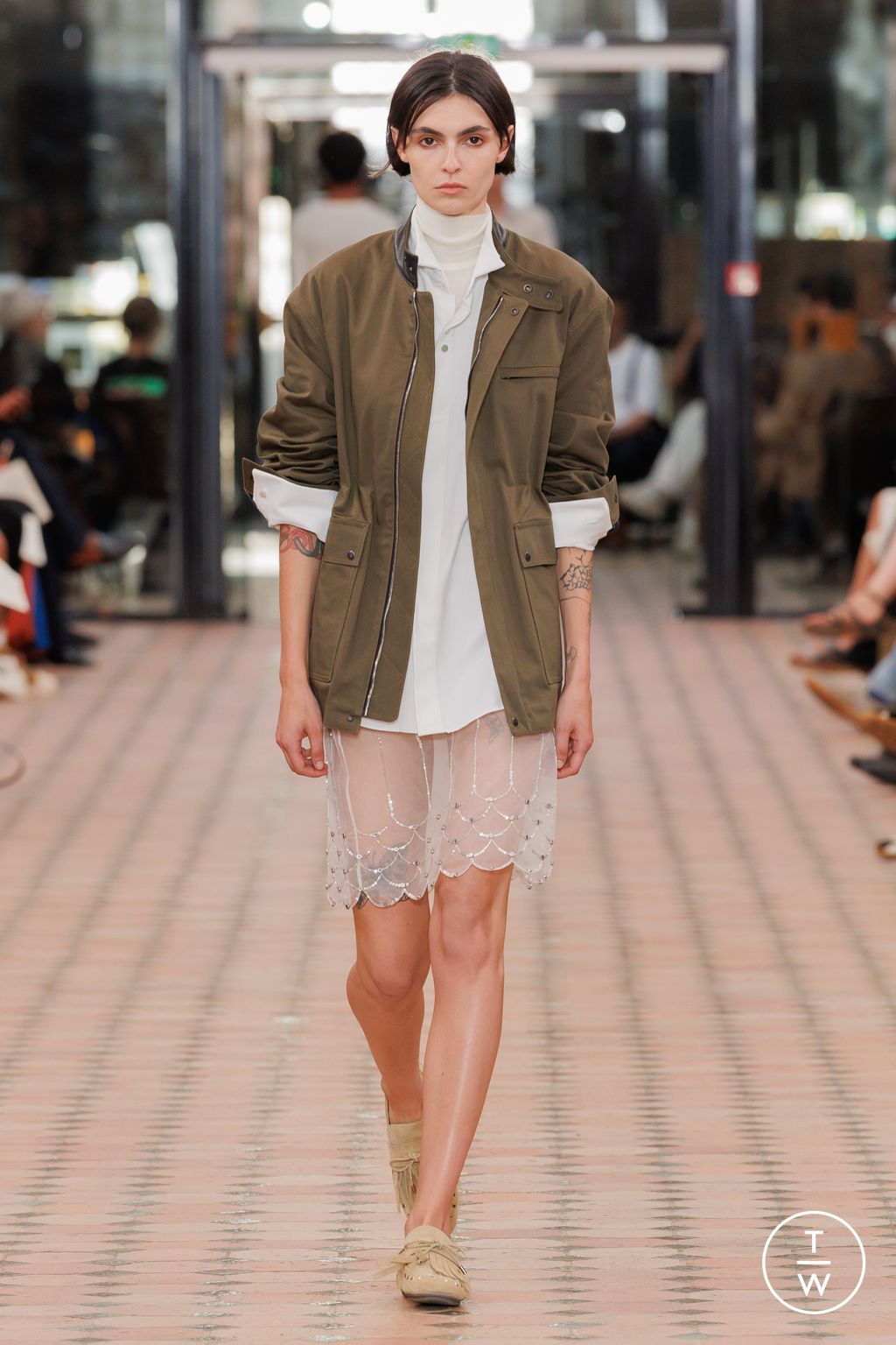 Fashion Week Paris Spring/Summer 2026 look 19 de la collection Wales Bonner menswear