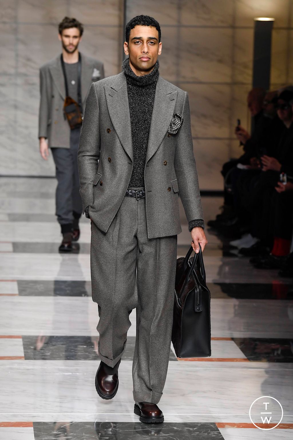 Fashion Week Milan Fall/Winter 2023 look 16 from the Giorgio Armani collection menswear