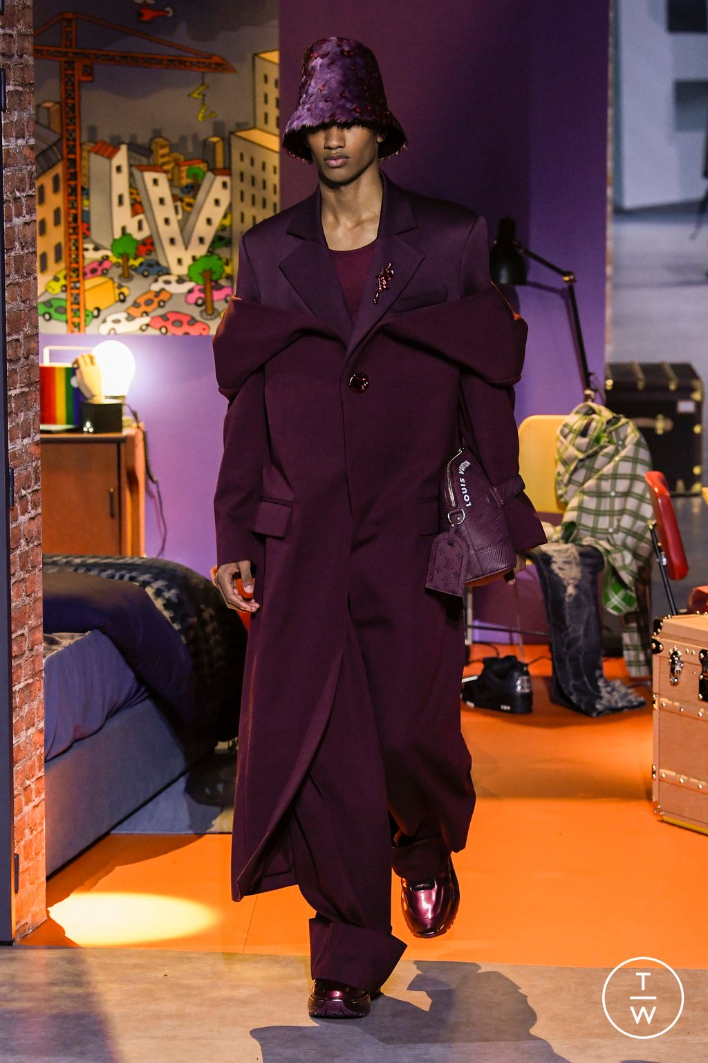 Fashion Week Paris Fall/Winter 2023 look 49 de la collection Louis Vuitton menswear