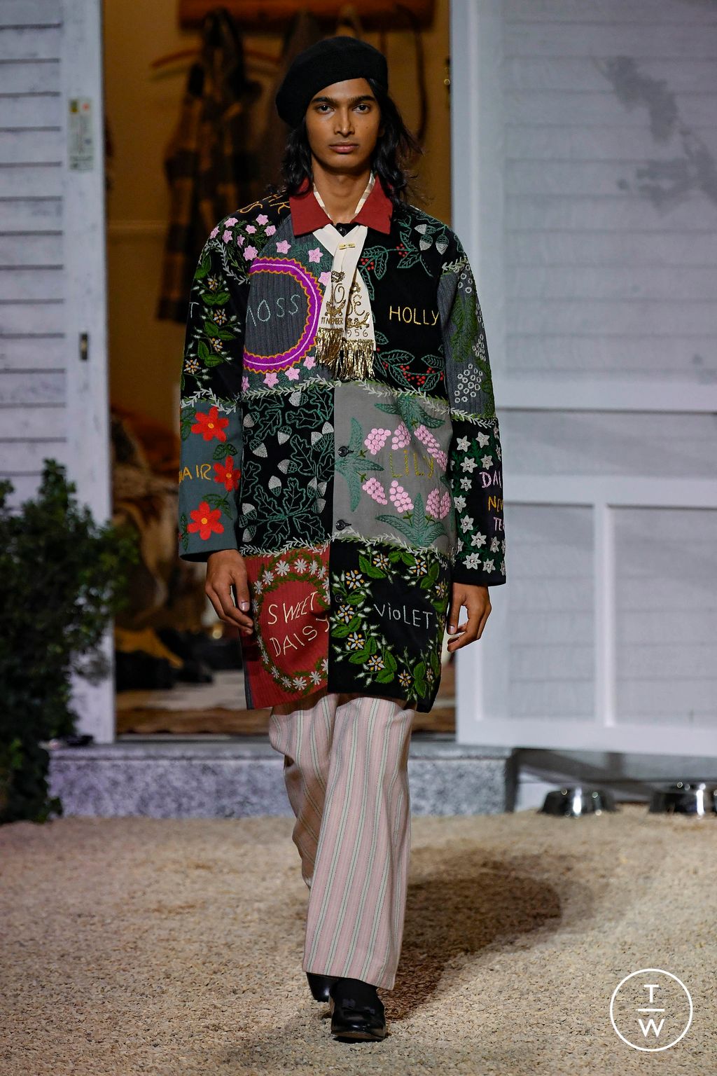Fashion Week Paris Fall/Winter 2023 look 18 de la collection Bode menswear