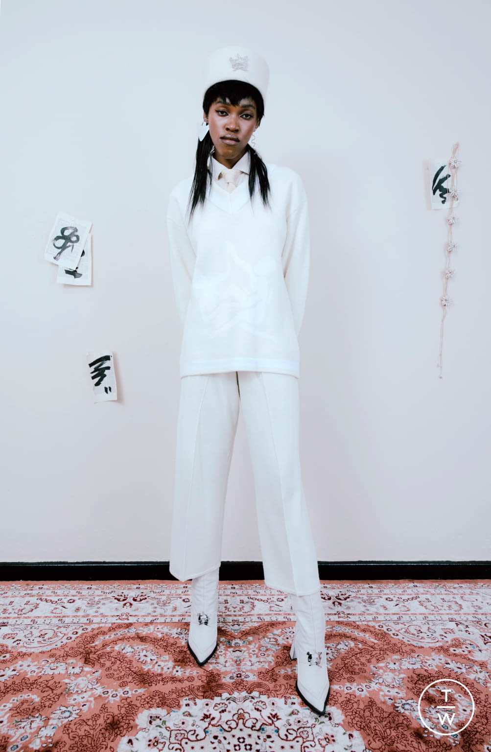 Fashion Week Paris Fall/Winter 2021 look 2 from the Thebe Magugu collection womenswear