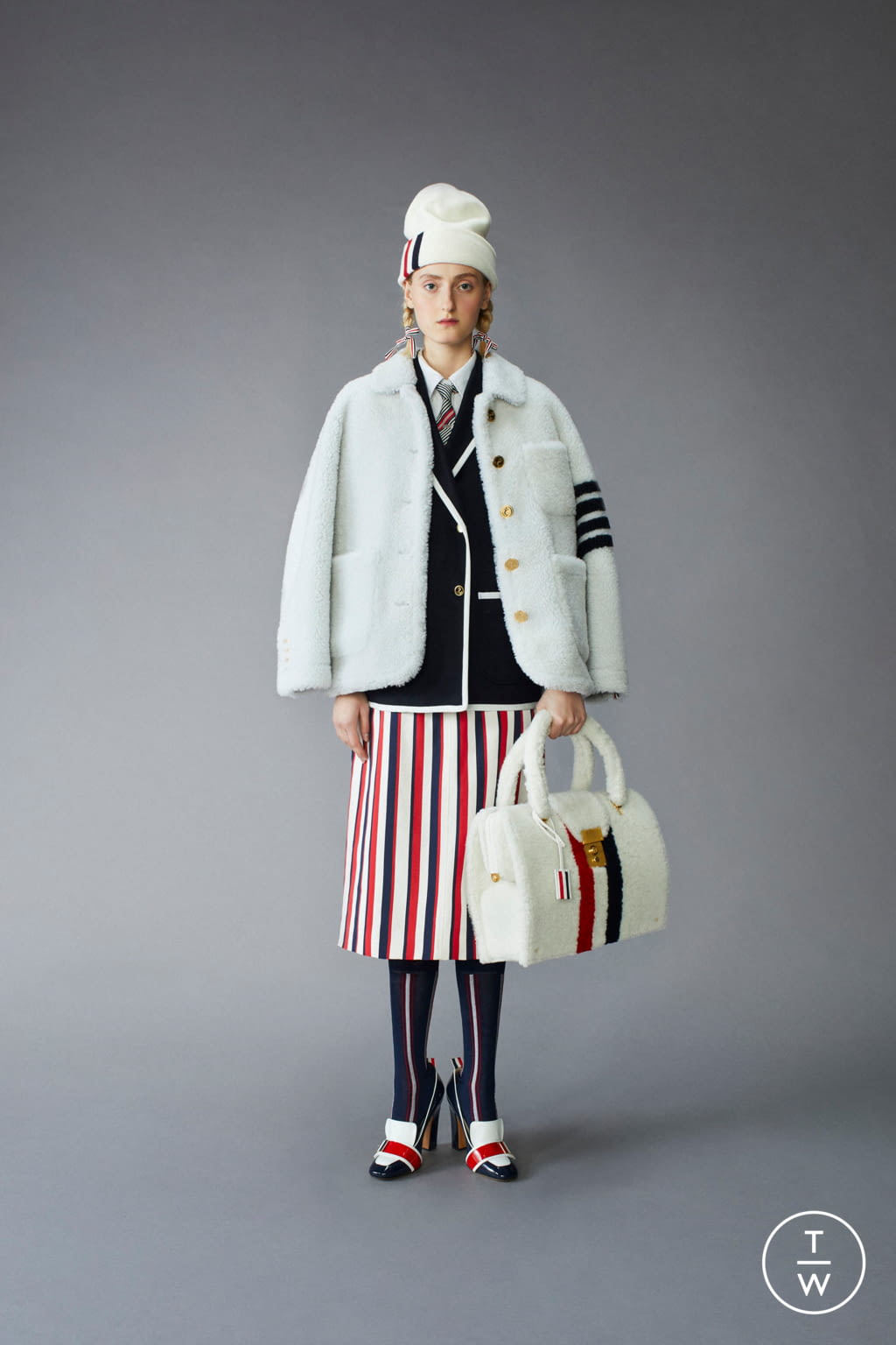 Fashion Week Paris Pre-Fall 2021 look 20 from the Thom Browne collection womenswear