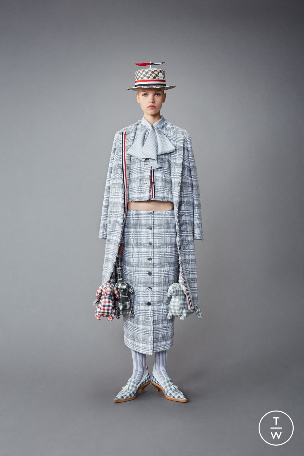 Fashion Week Paris Resort 2022 look 20 from the Thom Browne collection womenswear