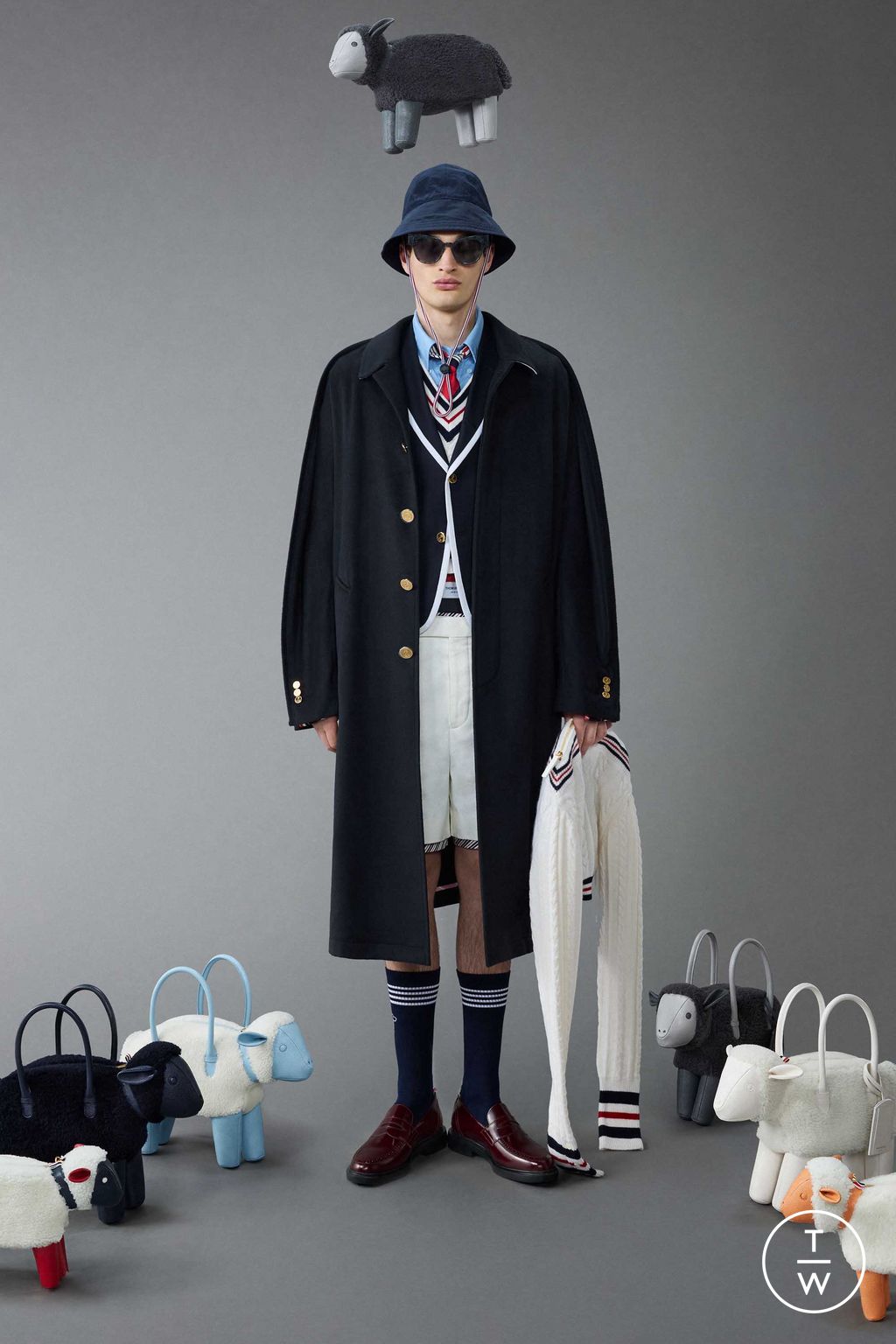 Fashion Week New York Resort 2024 look 20 from the Thom Browne collection 男装