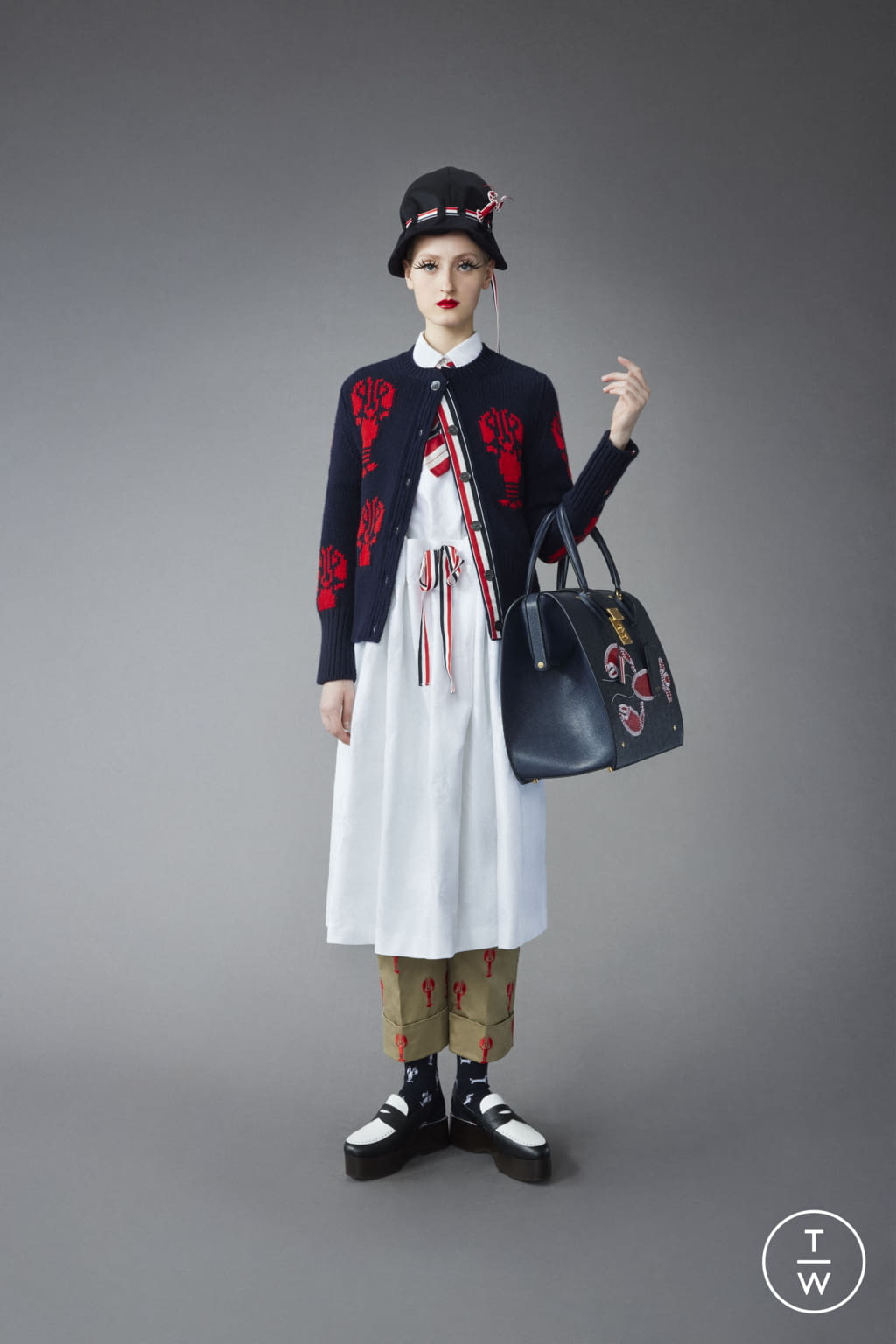 Fashion Week New York Pre-Fall 2022 look 20 from the Thom Browne collection womenswear