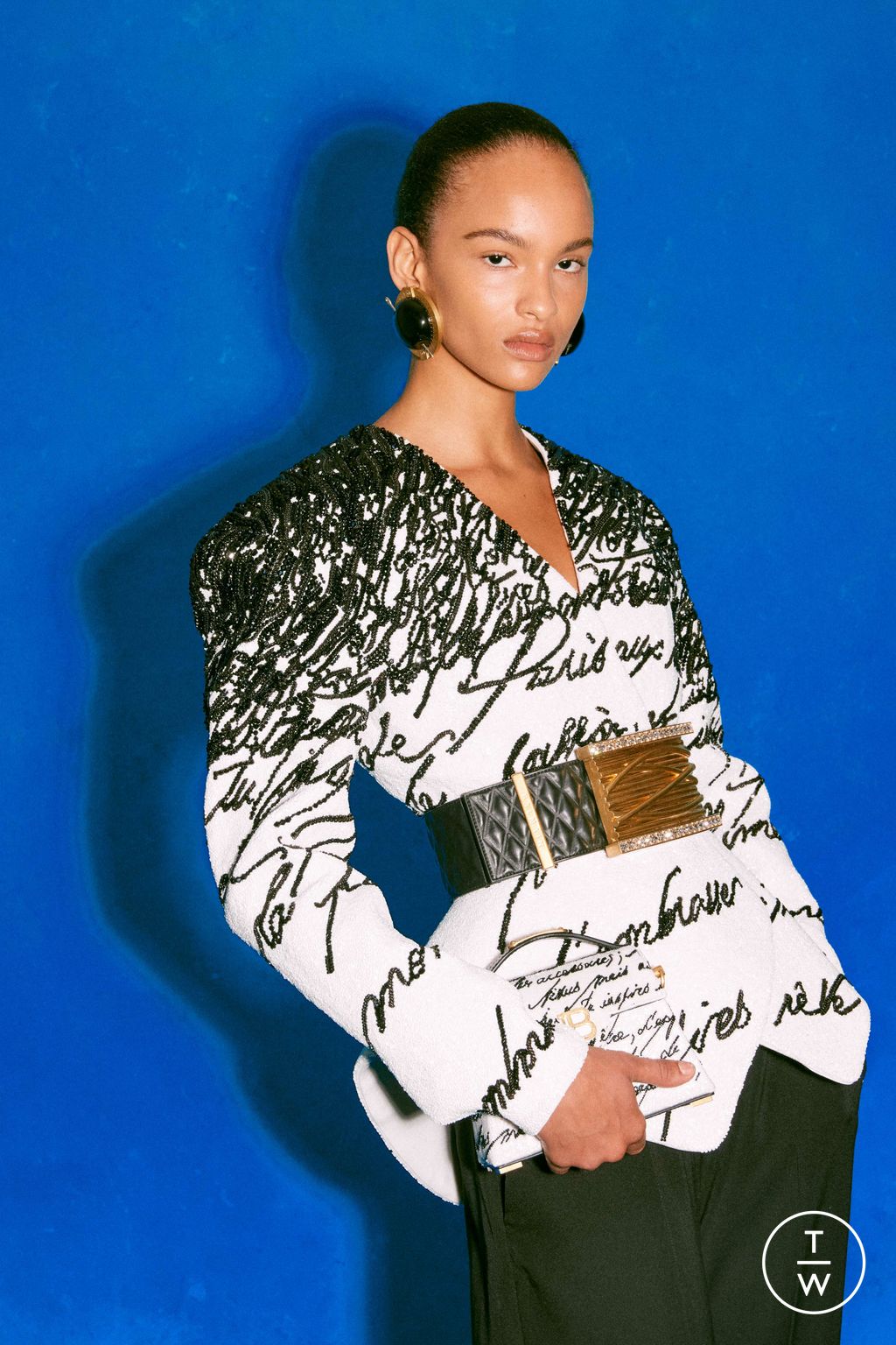 Fashion Week Paris Resort 2025 look 20 de la collection Balmain womenswear