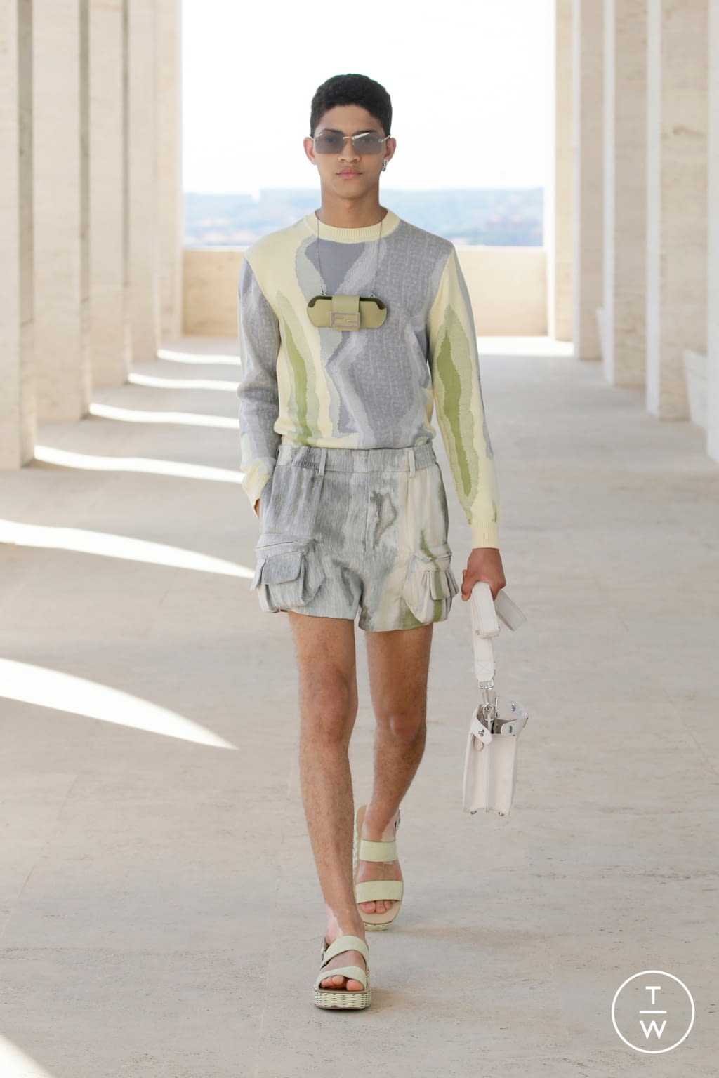 Fashion Week Milan Spring/Summer 2022 look 20 from the Fendi collection menswear
