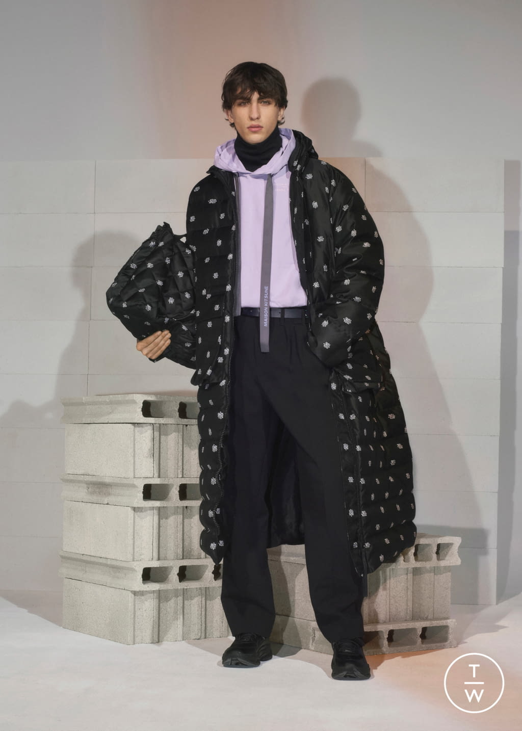 Fashion Week Paris Fall/Winter 2019 look 20 de la collection Maison Kitsuné menswear