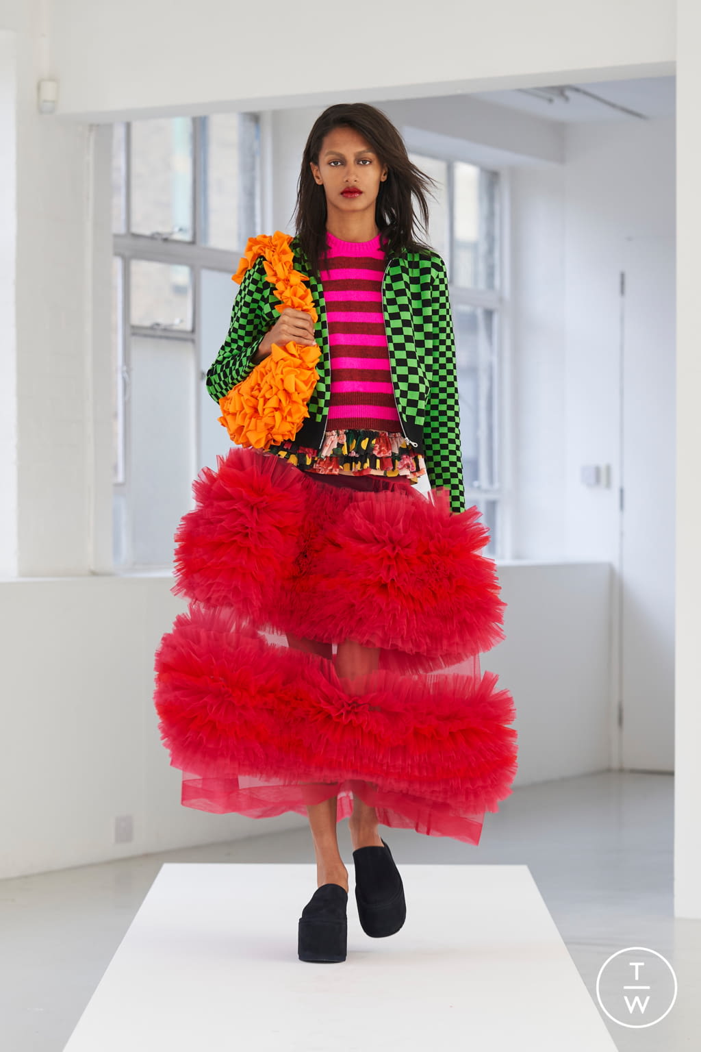 Fashion Week London Spring/Summer 2021 look 1 from the Molly Goddard collection womenswear