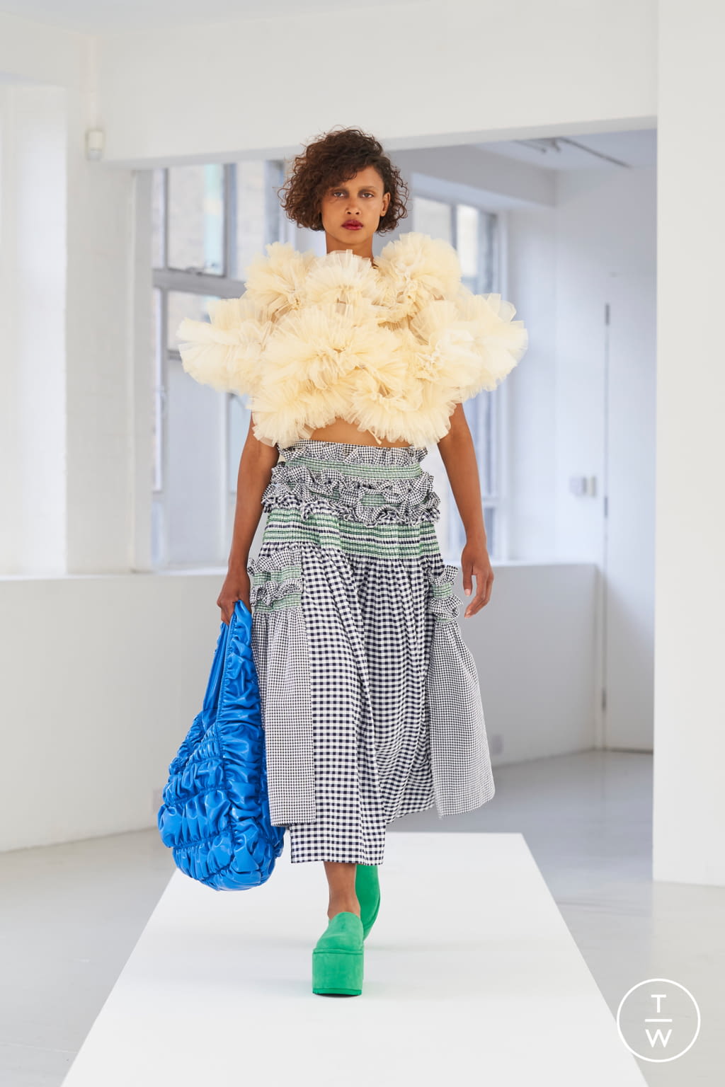 Fashion Week London Spring/Summer 2021 look 4 from the Molly Goddard collection womenswear