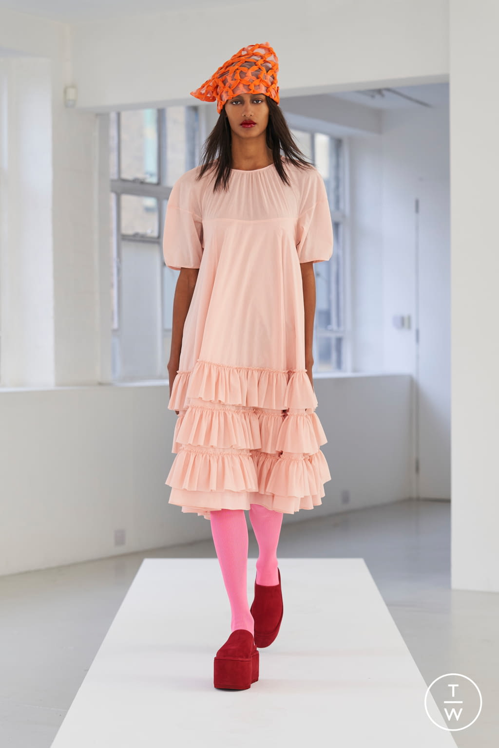 Fashion Week London Spring/Summer 2021 look 11 from the Molly Goddard collection womenswear