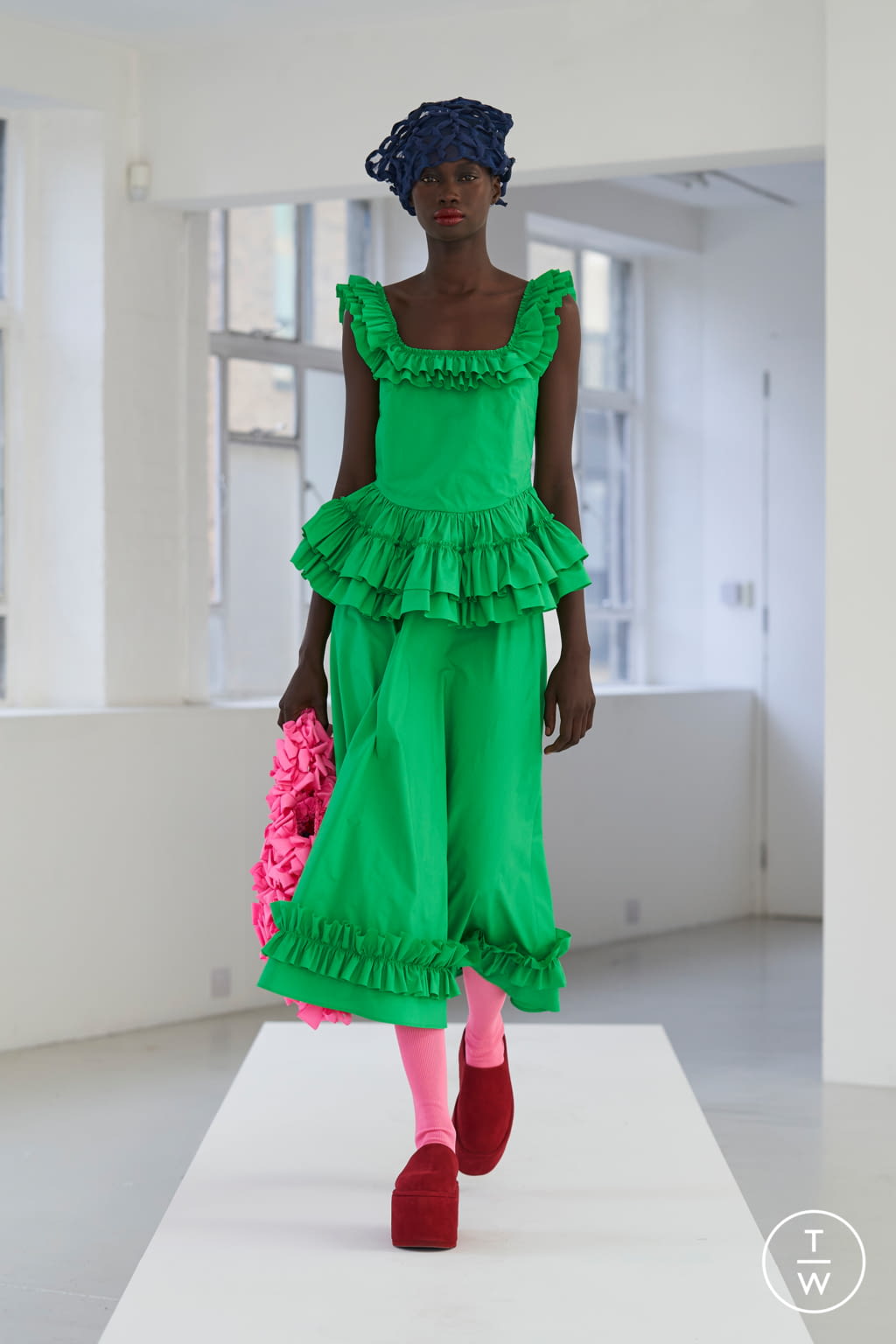 Fashion Week London Spring/Summer 2021 look 19 from the Molly Goddard collection womenswear