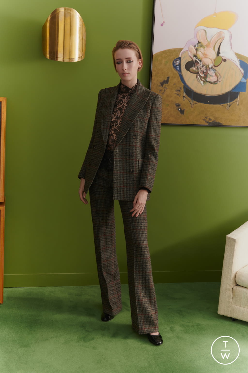 Fashion Week London Fall/Winter 2019 look 11 from the Bella Freud collection 女装