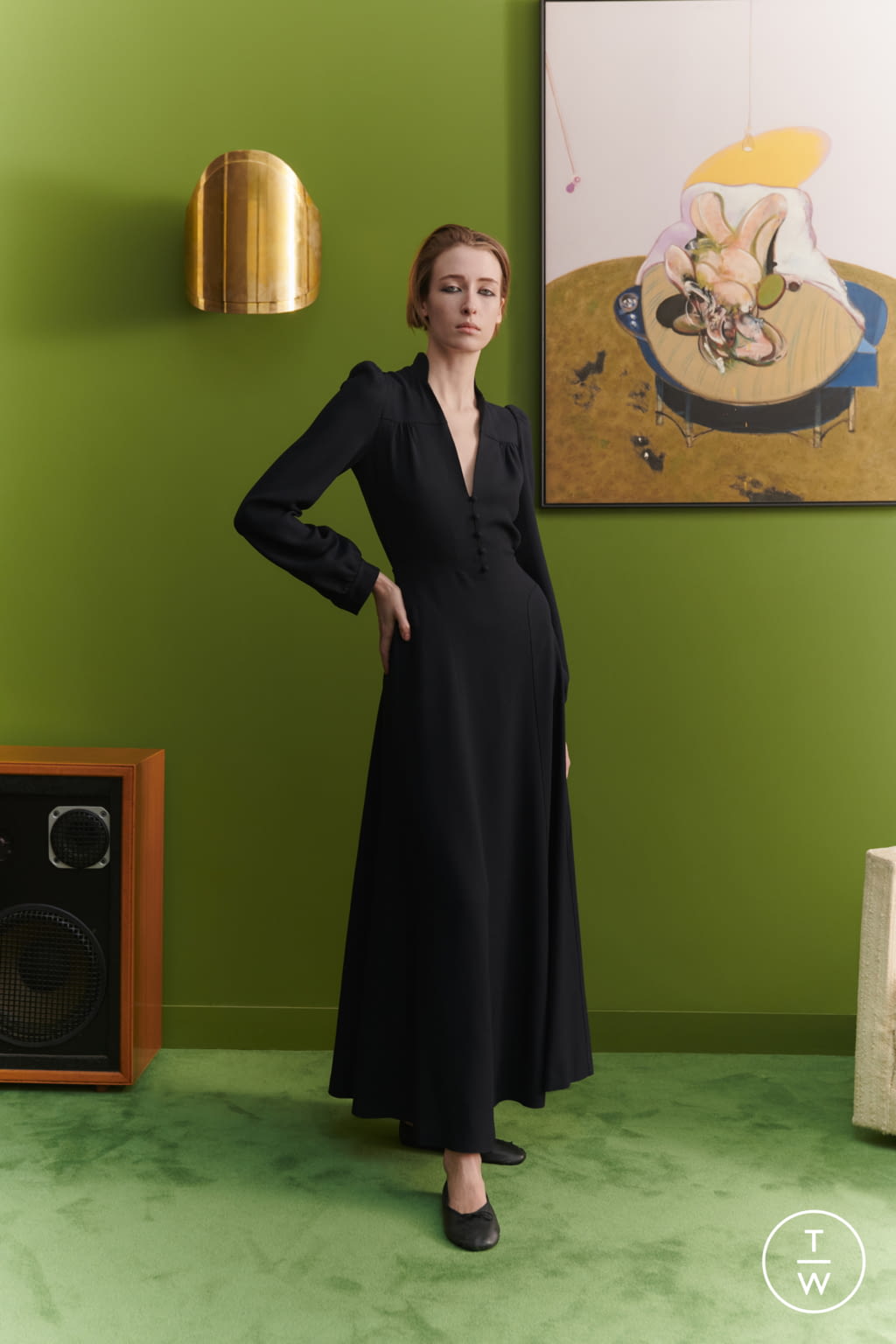 Fashion Week London Fall/Winter 2019 look 34 from the Bella Freud collection womenswear