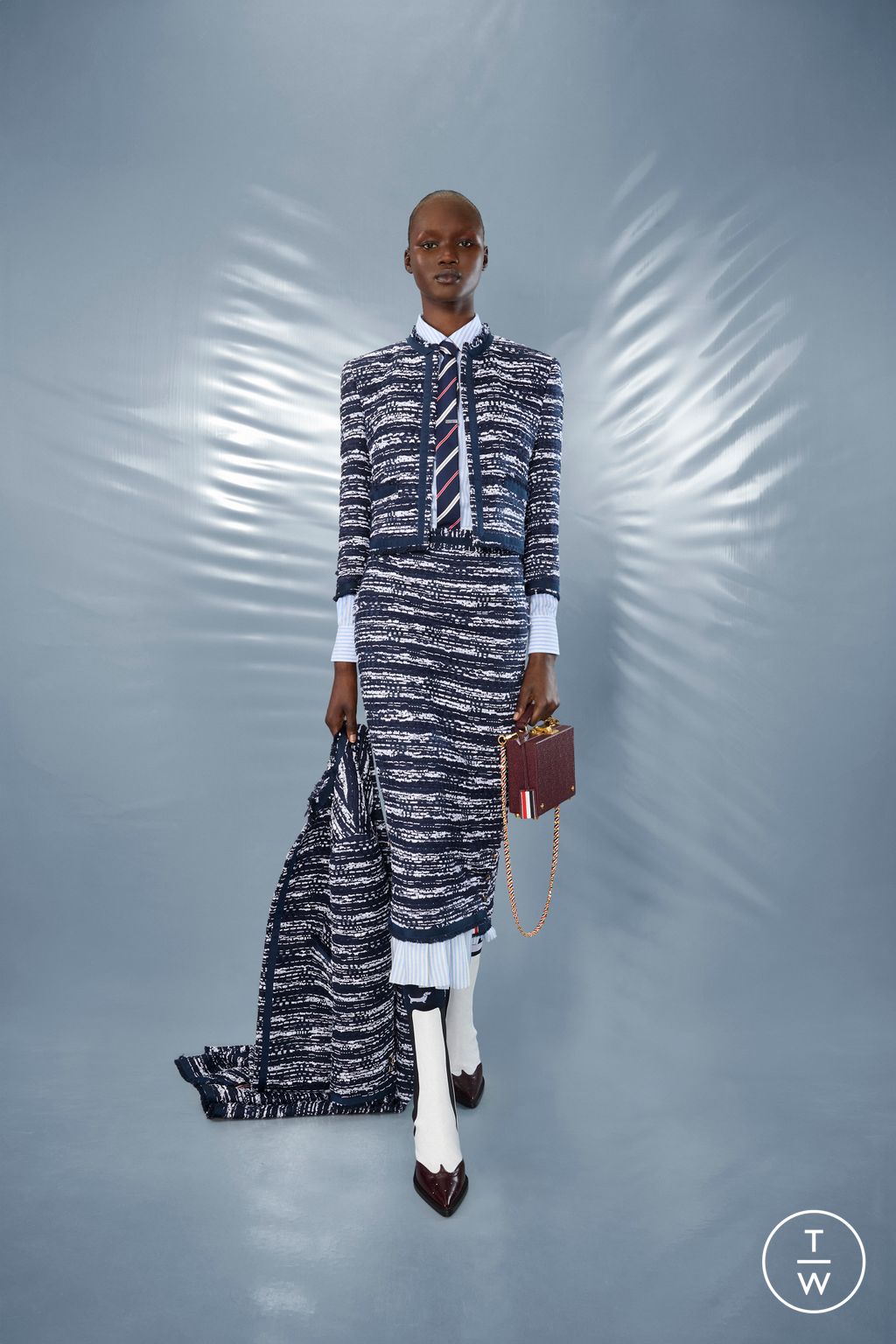 Fashion Week New York Resort 2025 look 21 from the Thom Browne collection womenswear