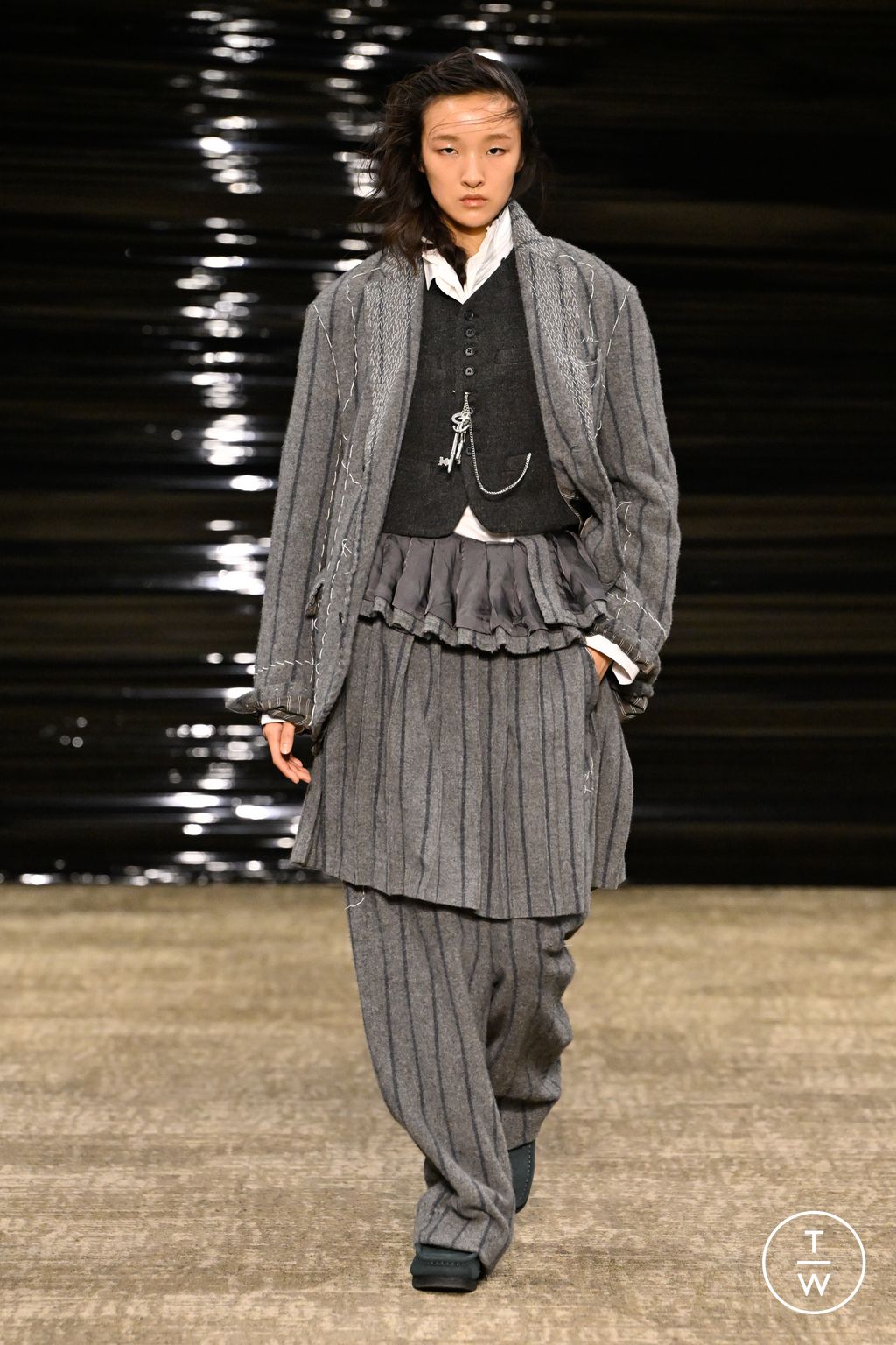 Fashion Week Paris Fall/Winter 2026 look 3 from the Kolor collection menswear