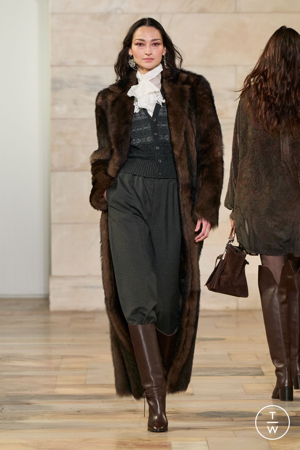 Fashion Week New York Fall/Winter 2025 look 21 from the Ralph Lauren collection womenswear
