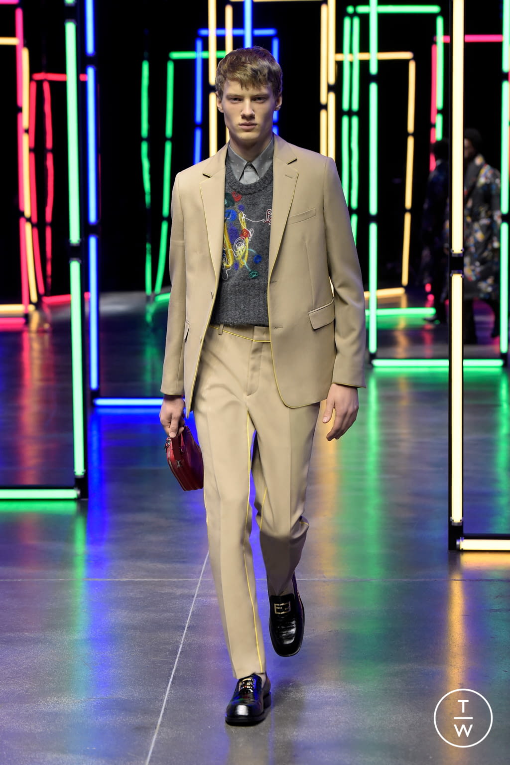 Fashion Week Milan Fall/Winter 2021 look 21 from the Fendi collection menswear