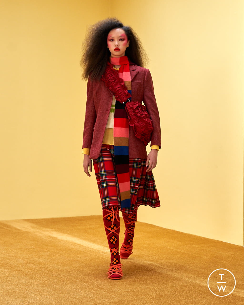 Fashion Week London Fall/Winter 2021 look 11 from the Molly Goddard collection 女装