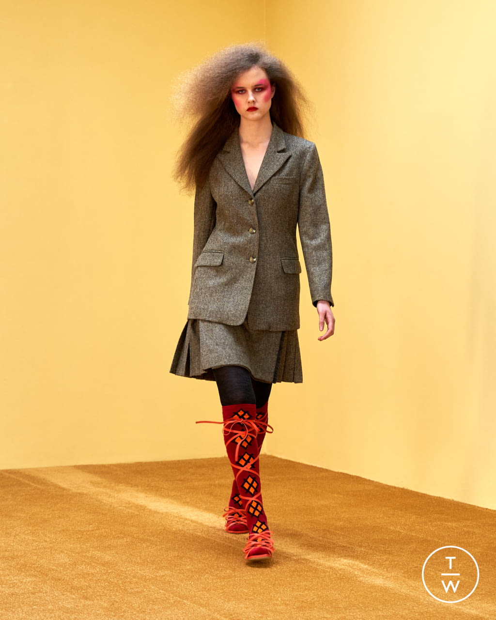Fashion Week London Fall/Winter 2021 look 17 from the Molly Goddard collection womenswear