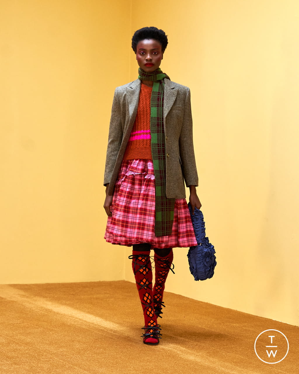 Fashion Week London Fall/Winter 2021 look 26 from the Molly Goddard collection womenswear