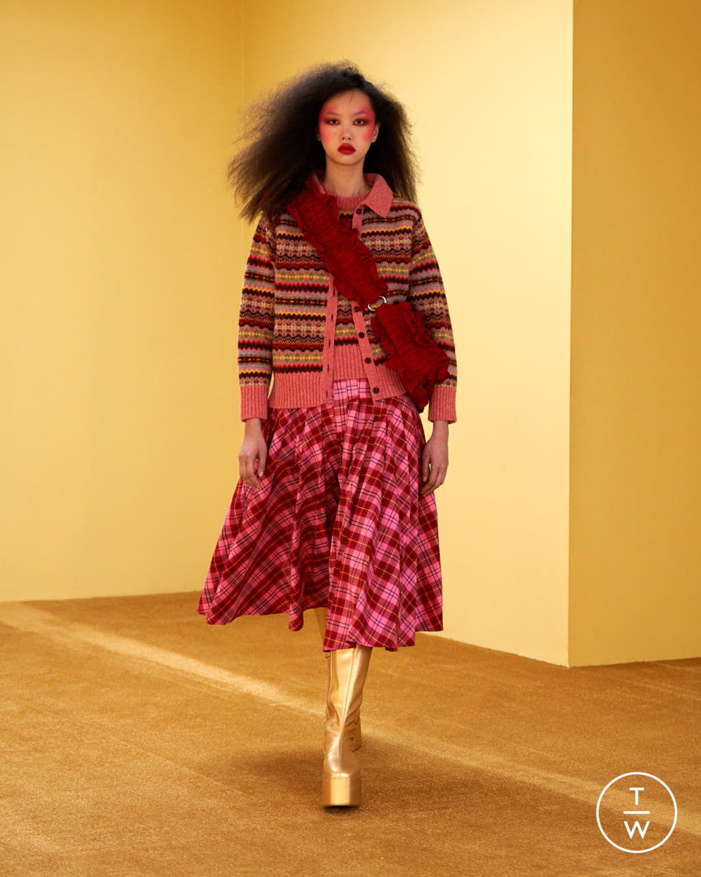 Fashion Week London Fall/Winter 2021 look 28 from the Molly Goddard collection womenswear