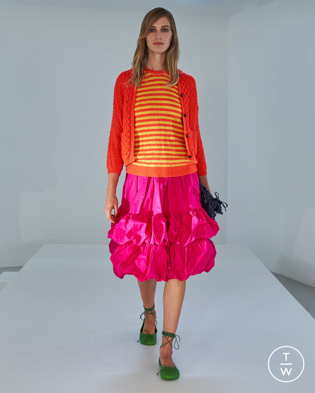 Fashion Week London Spring/Summer 2022 look 12 de la collection Molly Goddard womenswear