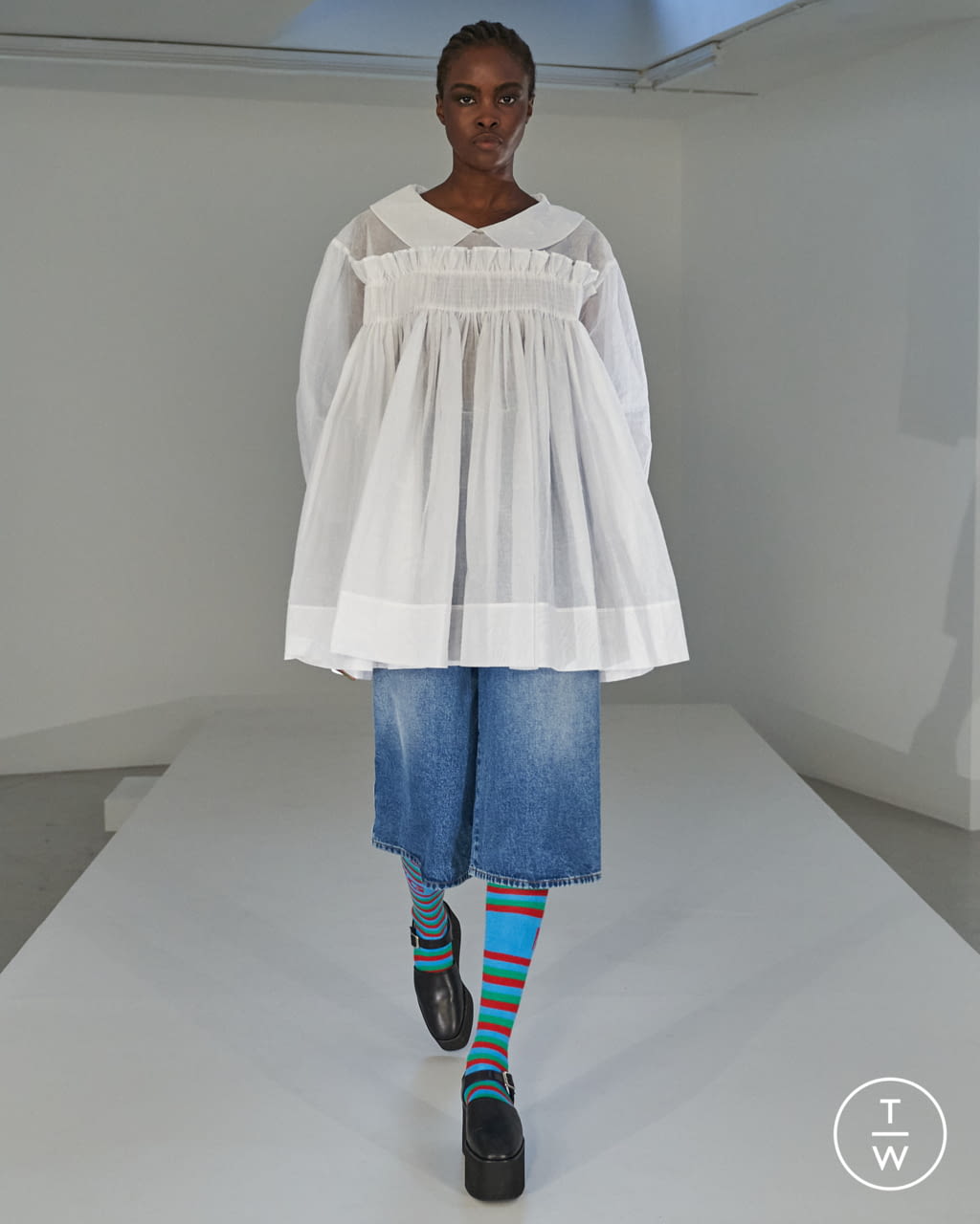 Fashion Week London Spring/Summer 2022 look 32 from the Molly Goddard collection womenswear