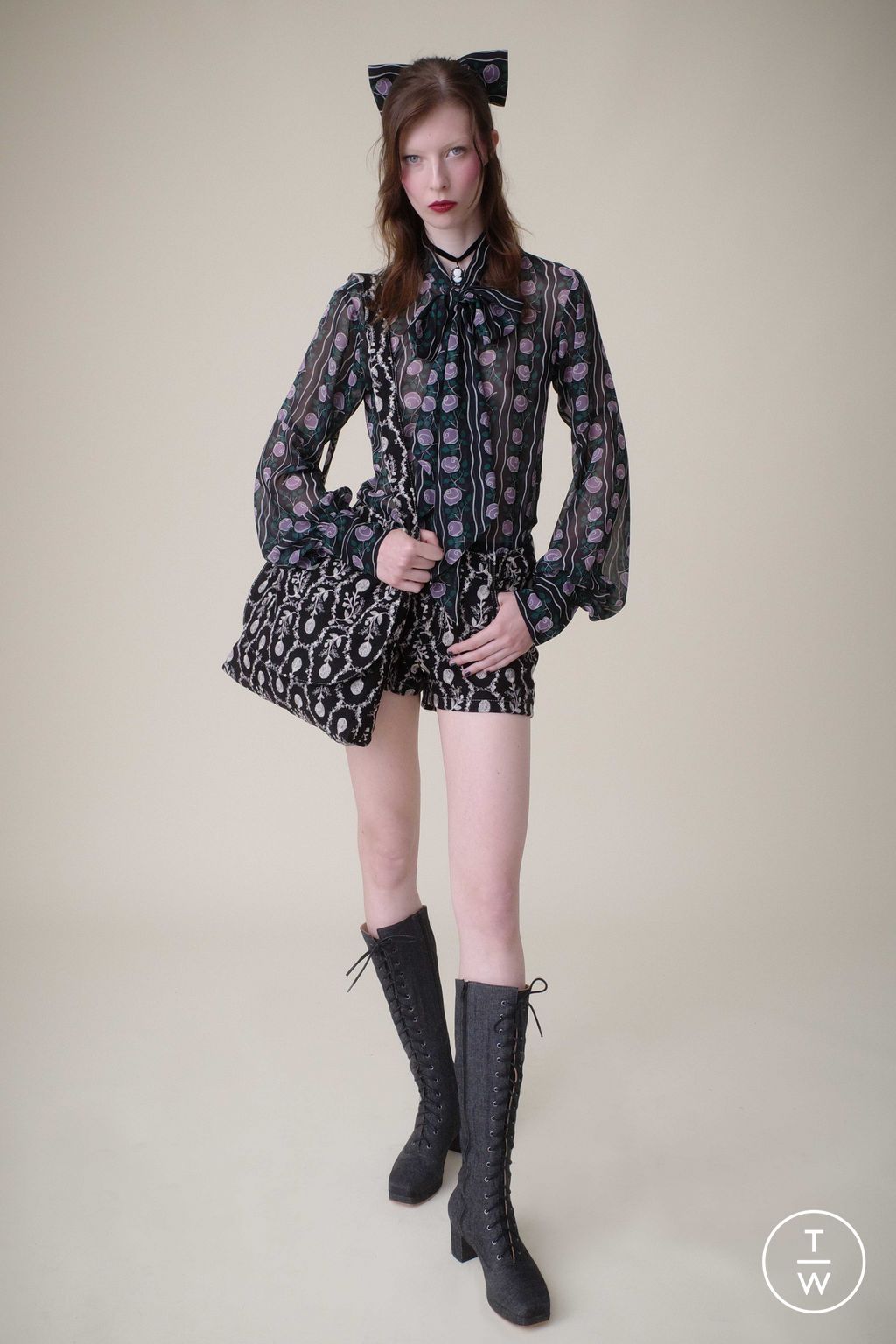 Fashion Week New York Resort 2025 look 22 from the Anna Sui collection womenswear