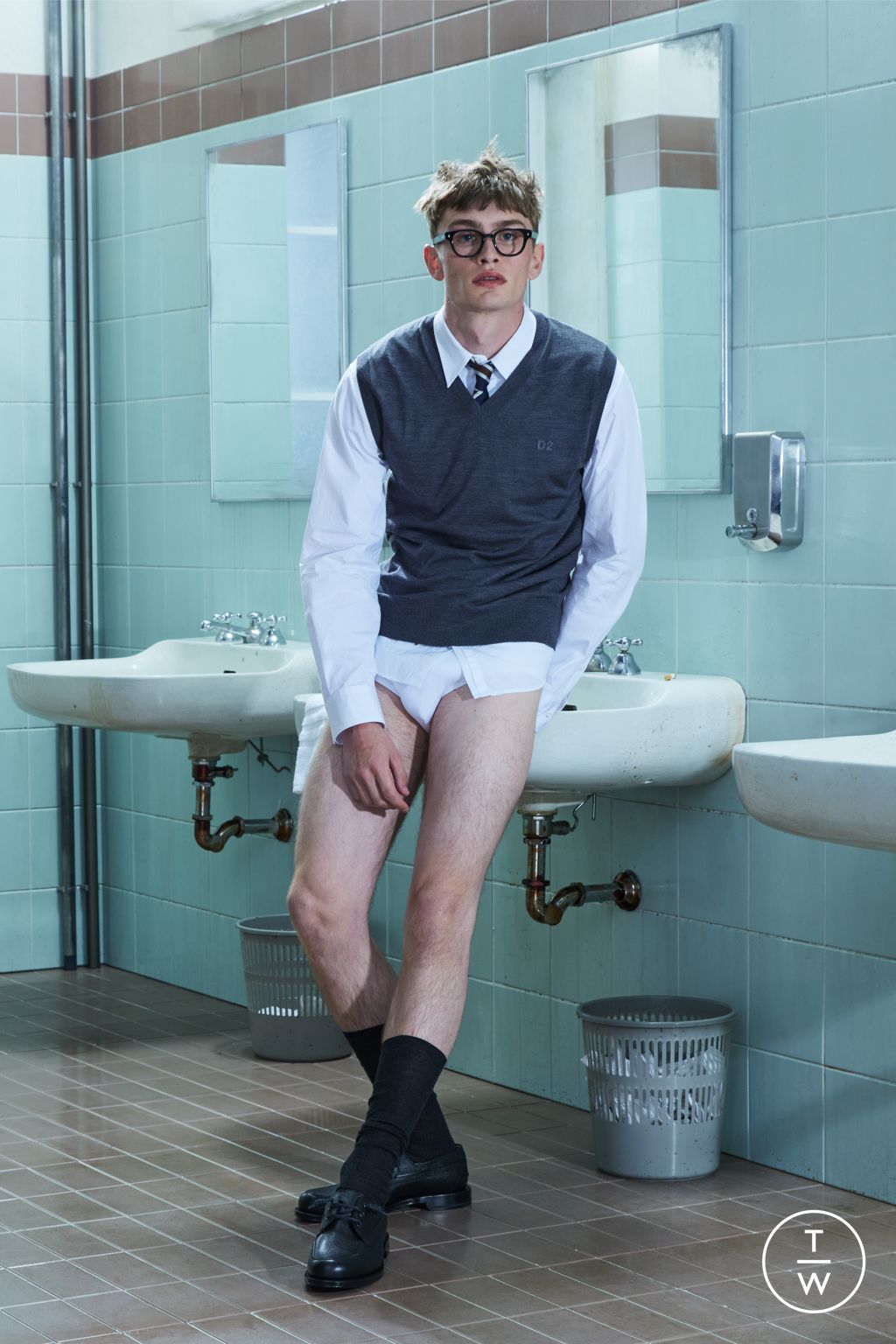 Fashion Week Milan Resort 2026 look 22 from the Dsquared2 collection menswear