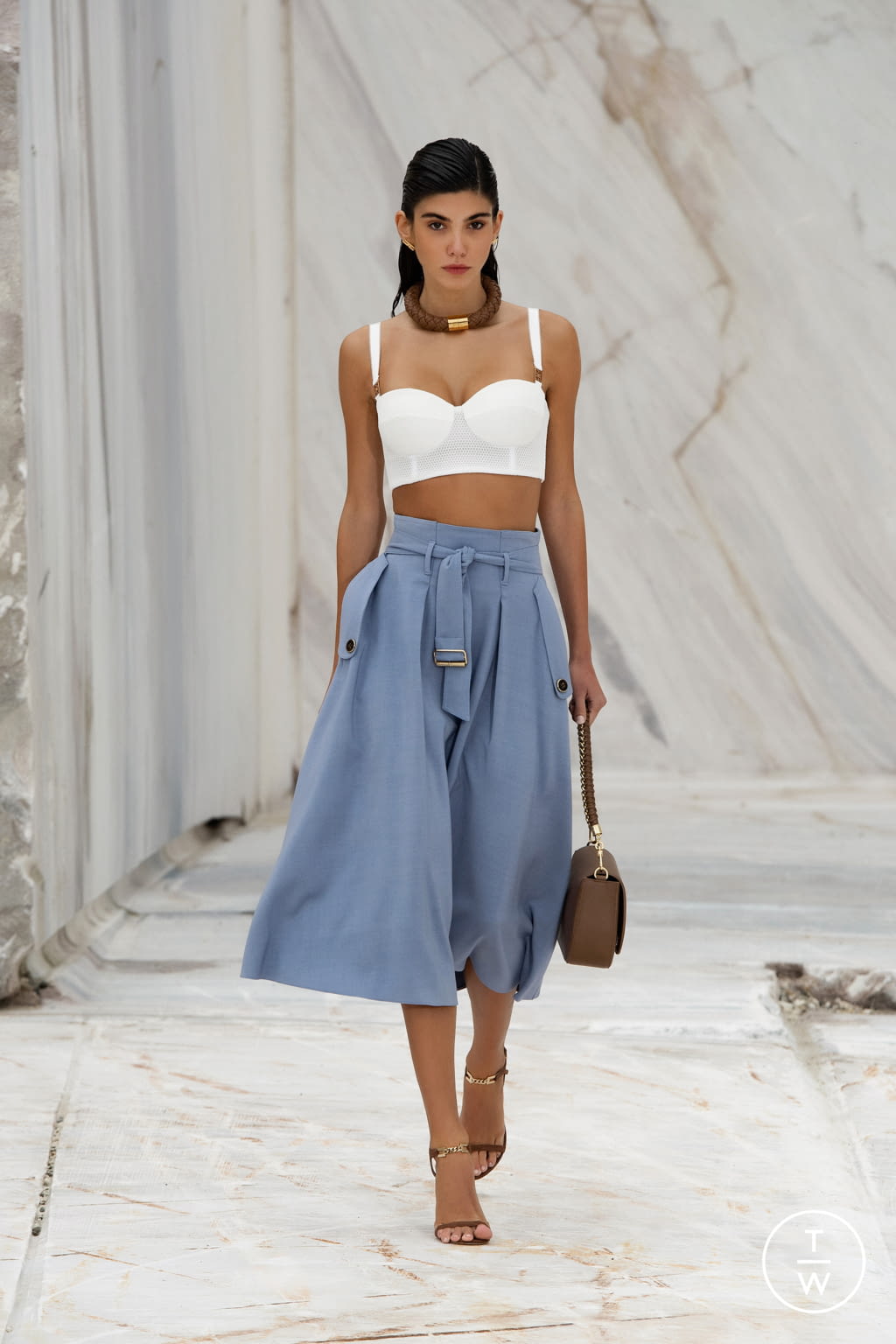 Fashion Week Milan Spring/Summer 2022 look 22 from the Elisabetta Franchi collection womenswear