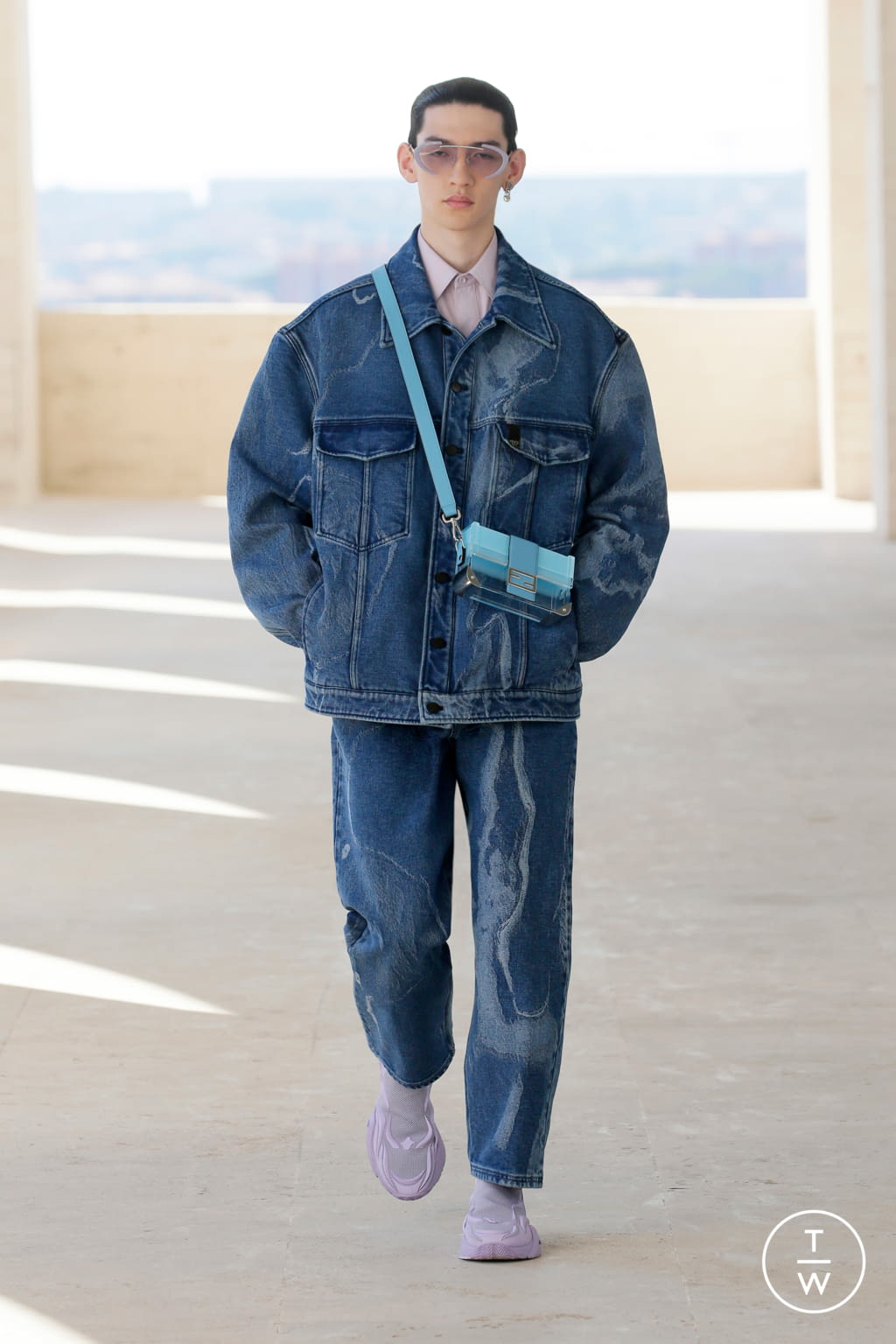 Fashion Week Milan Spring/Summer 2022 look 22 from the Fendi collection menswear