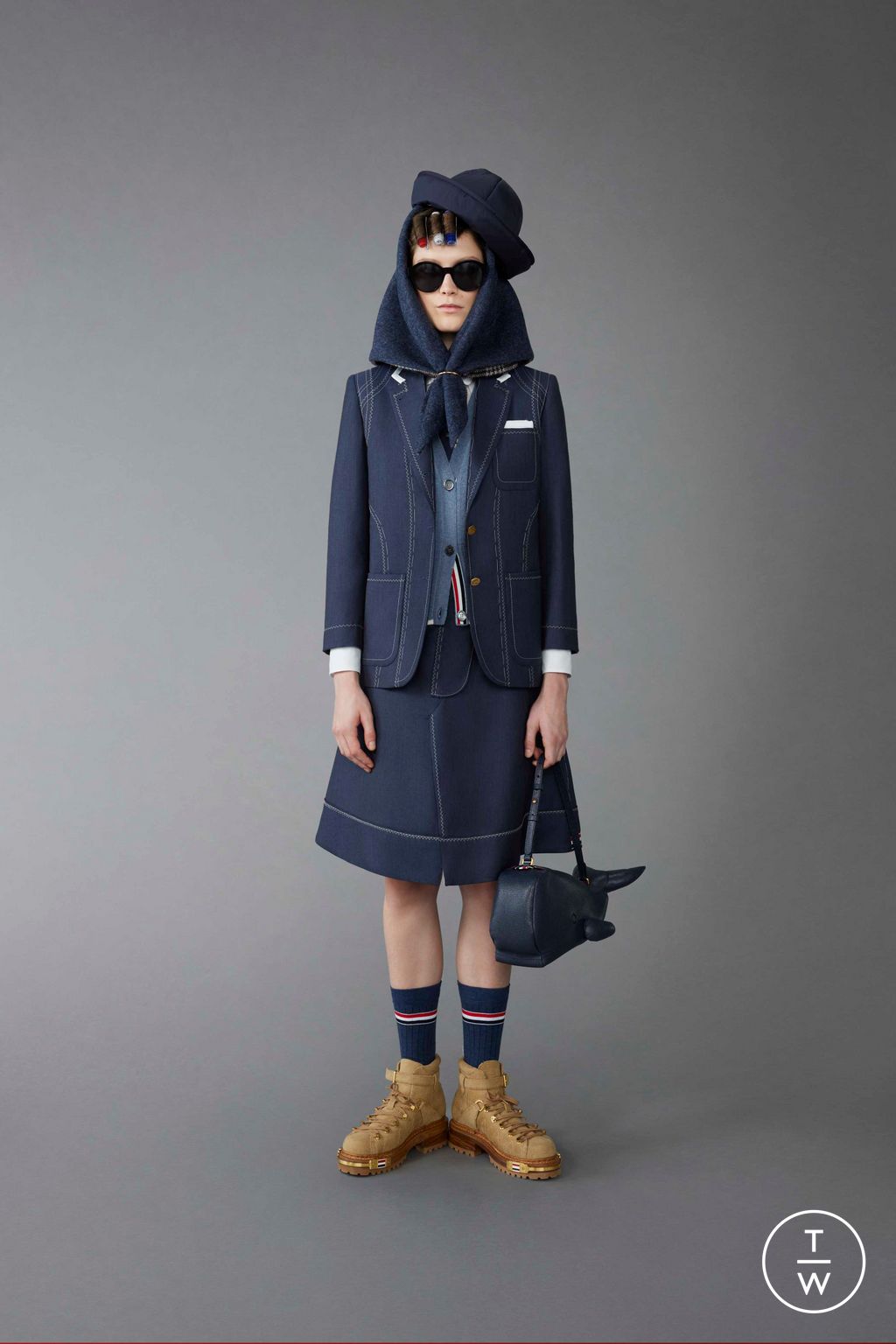 Fashion Week Paris Pre-Fall 2023 look 22 from the Thom Browne collection womenswear
