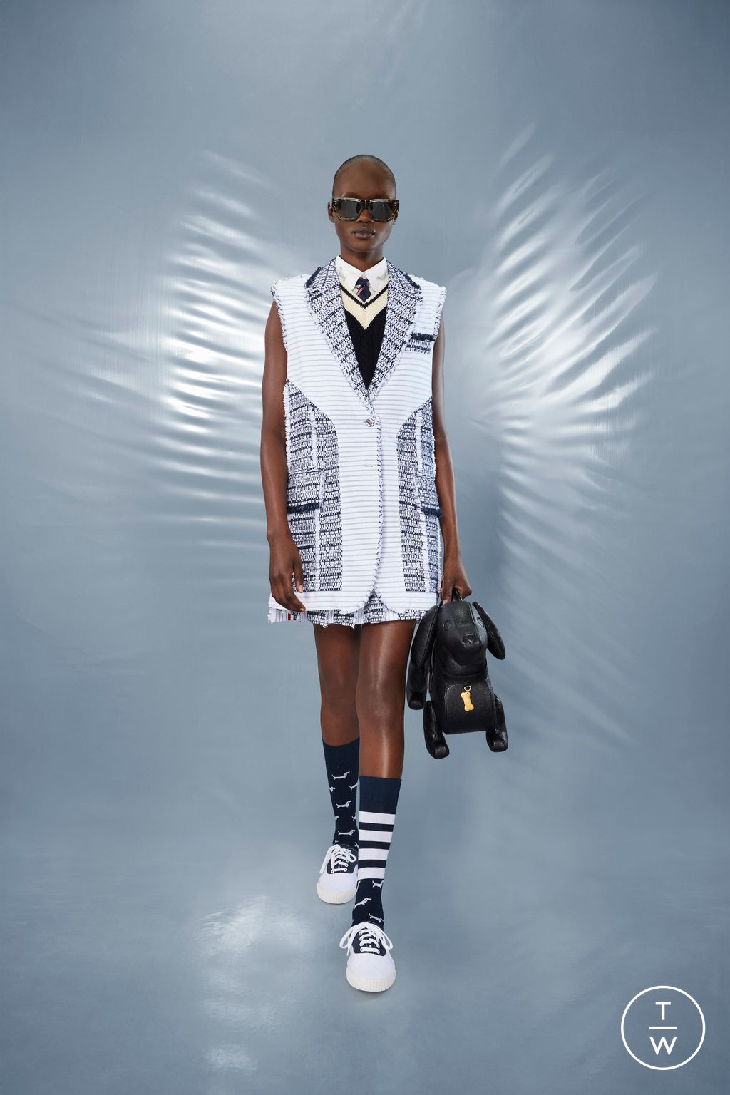 Fashion Week New York Resort 2025 look 23 from the Thom Browne collection womenswear