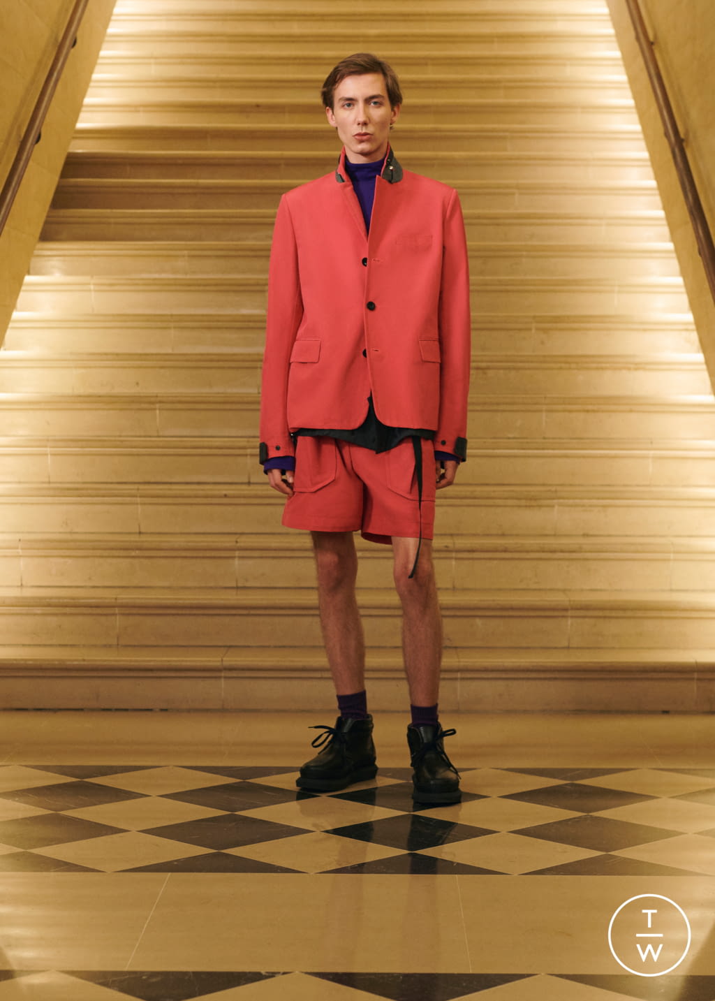 Fashion Week Paris Spring/Summer 2022 look 13 from the Sacai collection 男装