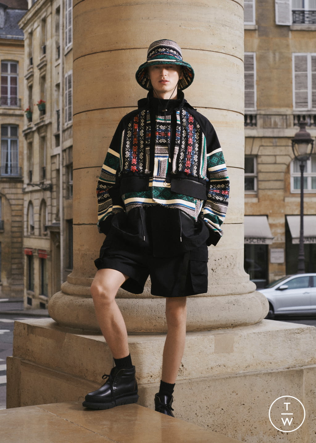 Fashion Week Paris Spring/Summer 2022 look 5 from the Sacai collection 男装