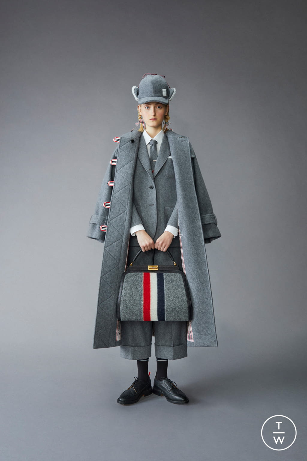 Fashion Week Paris Pre-Fall 2021 look 23 from the Thom Browne collection womenswear