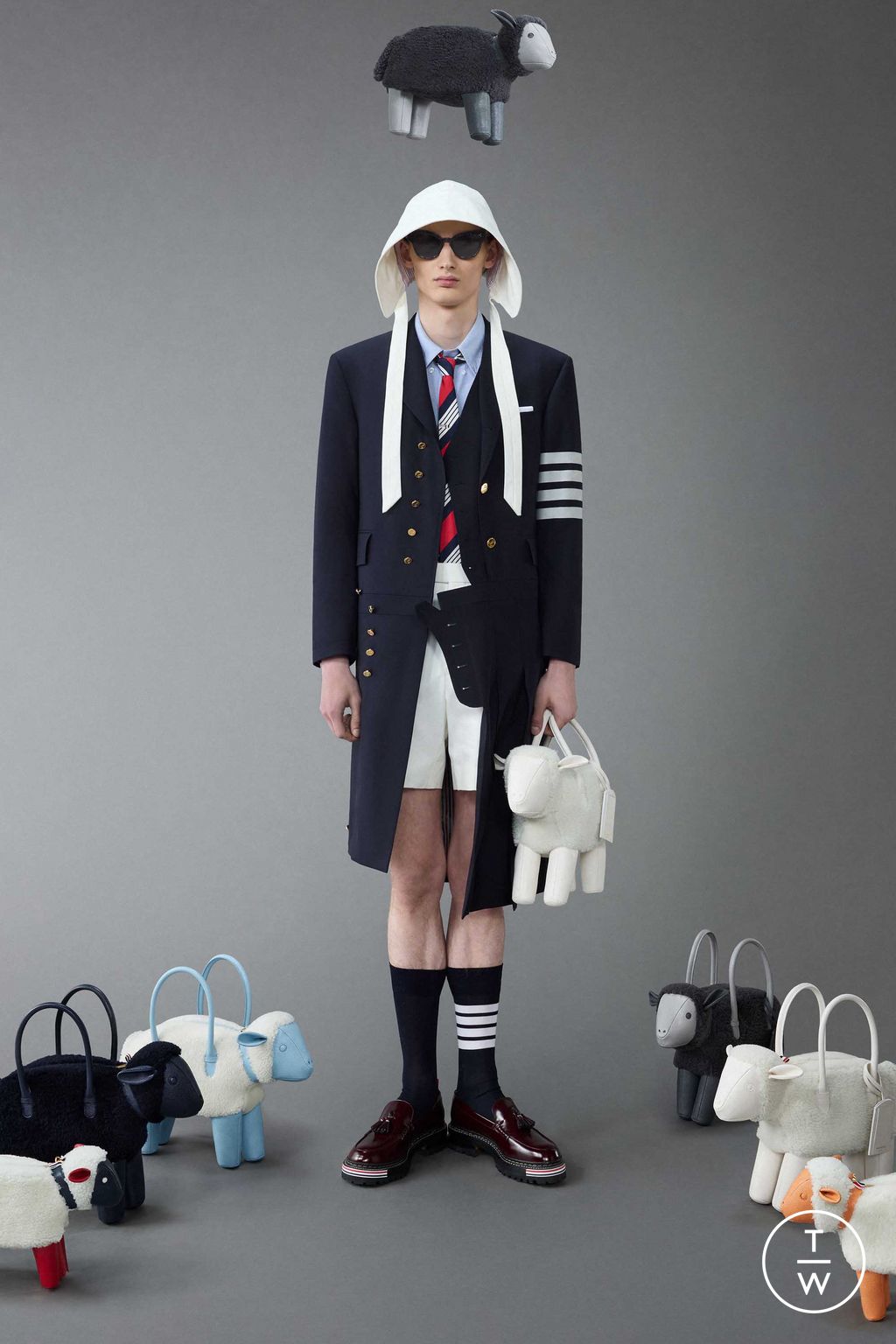Fashion Week New York Resort 2024 look 23 from the Thom Browne collection menswear