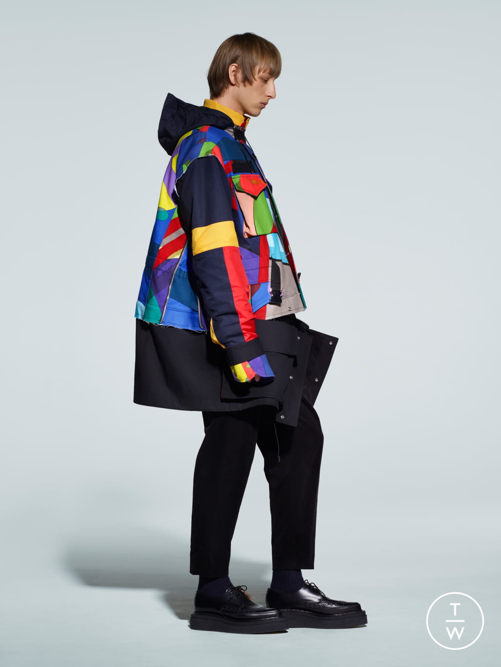 Fashion Week Paris Fall/Winter 2021 look 23 from the Sacai collection 男装