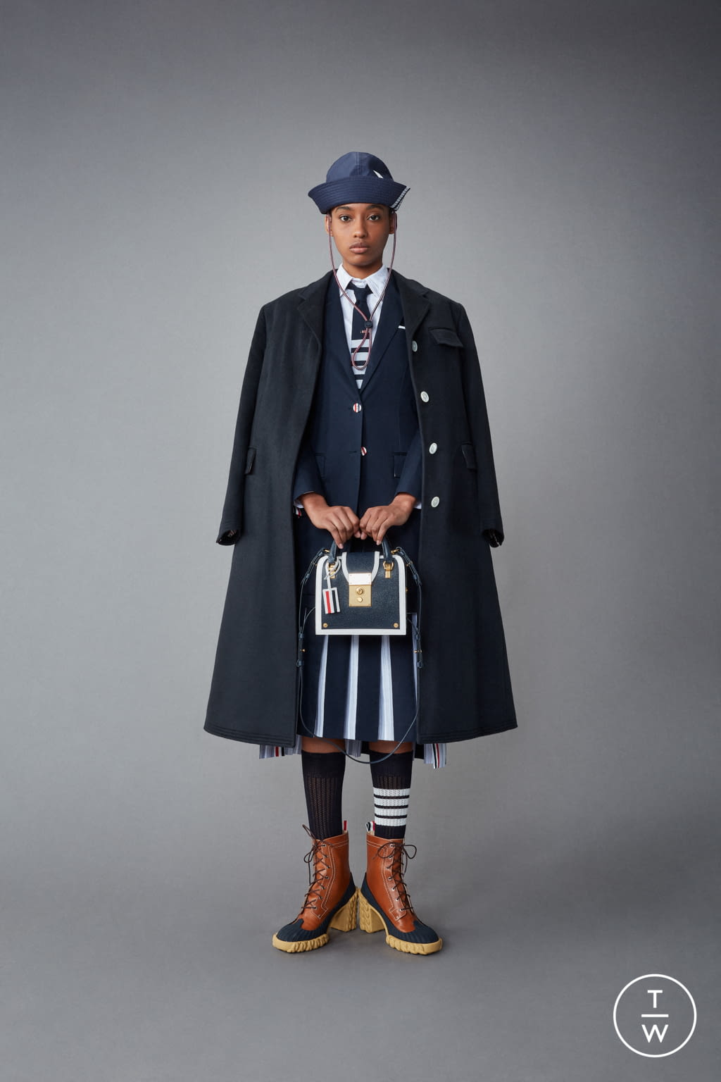 Fashion Week Paris Resort 2022 look 23 from the Thom Browne collection womenswear