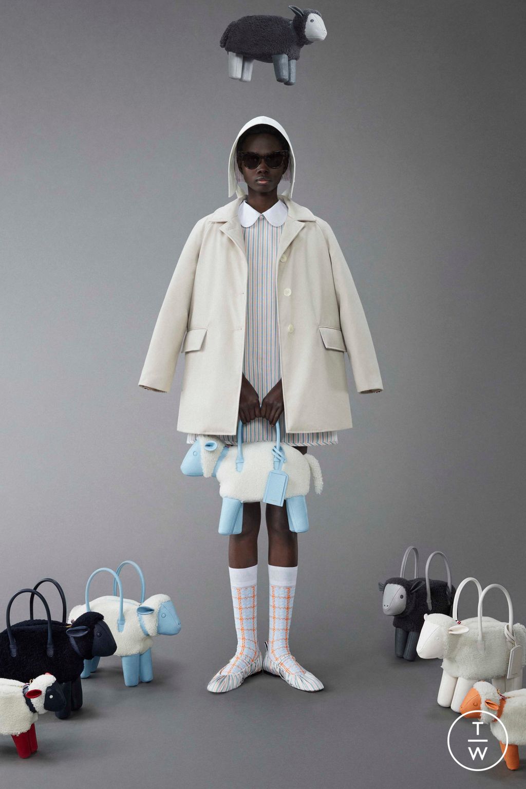Fashion Week New York Resort 2024 look 23 from the Thom Browne collection womenswear